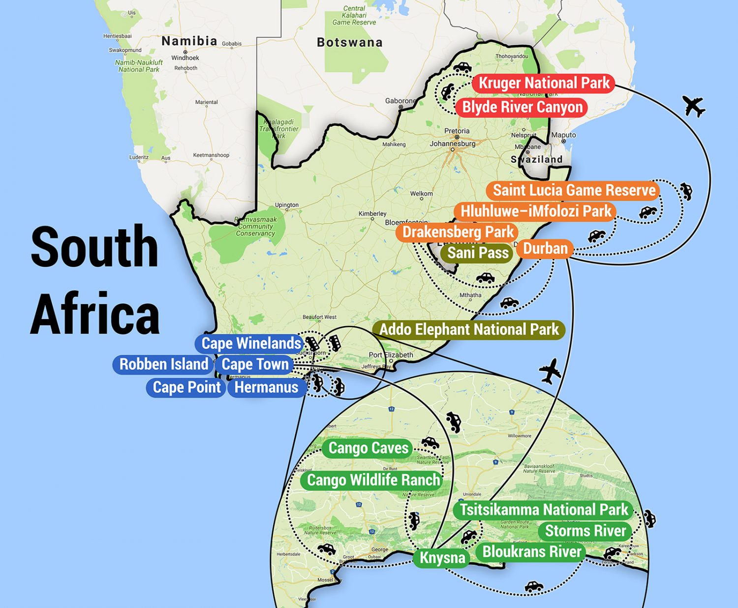 South Africa: See & Experience it ALL in 12 Days, 1st Class Custom Tours