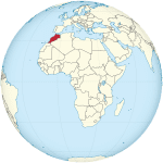 World map showing Morocco