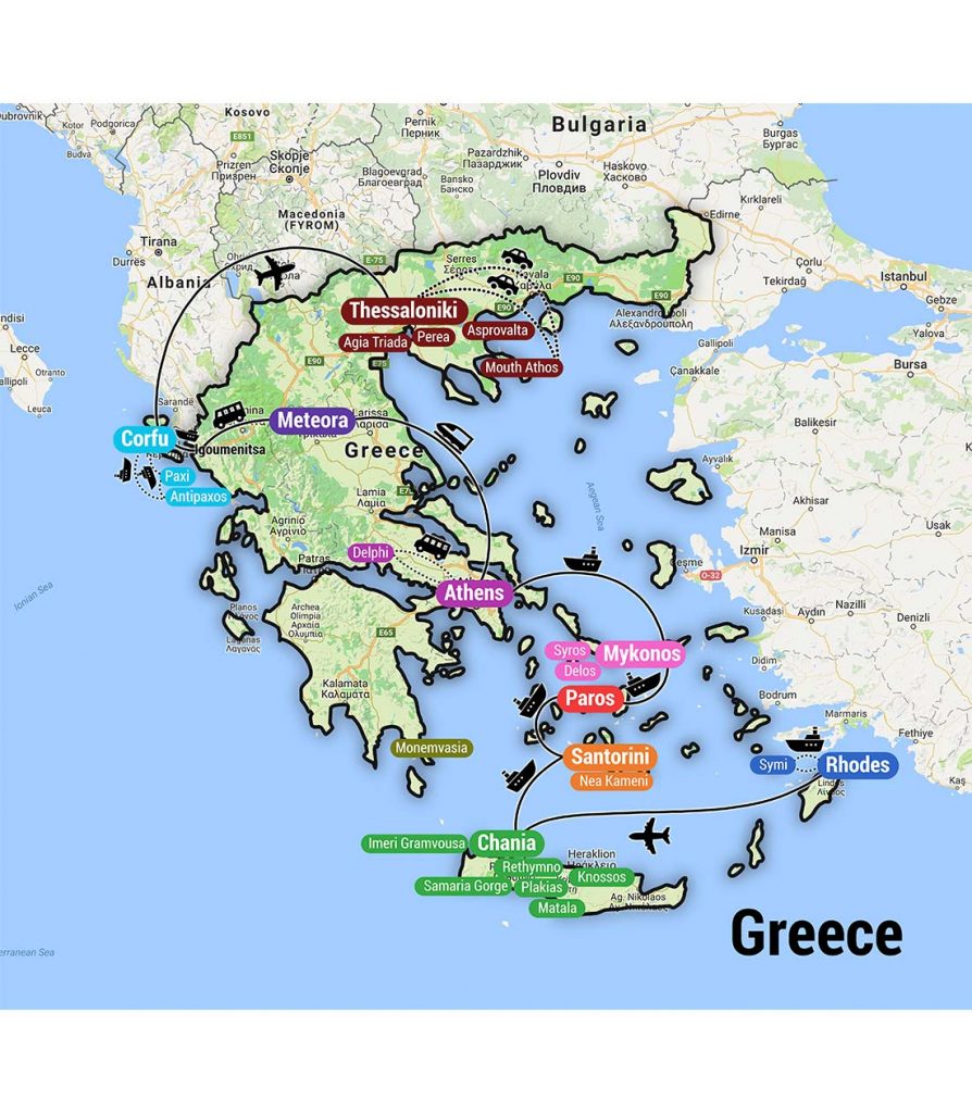 Top 103+ Pictures Map Of The World With Greece Highlighted Latest