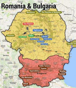 The E Book Travel Guide To Romania Bulgaria   Romania Bulgaria Map Buying Page New 262x300 