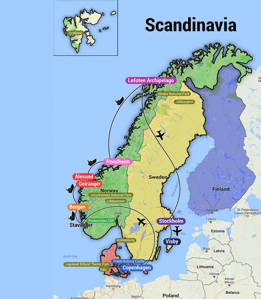 travel to scandinavia from uk