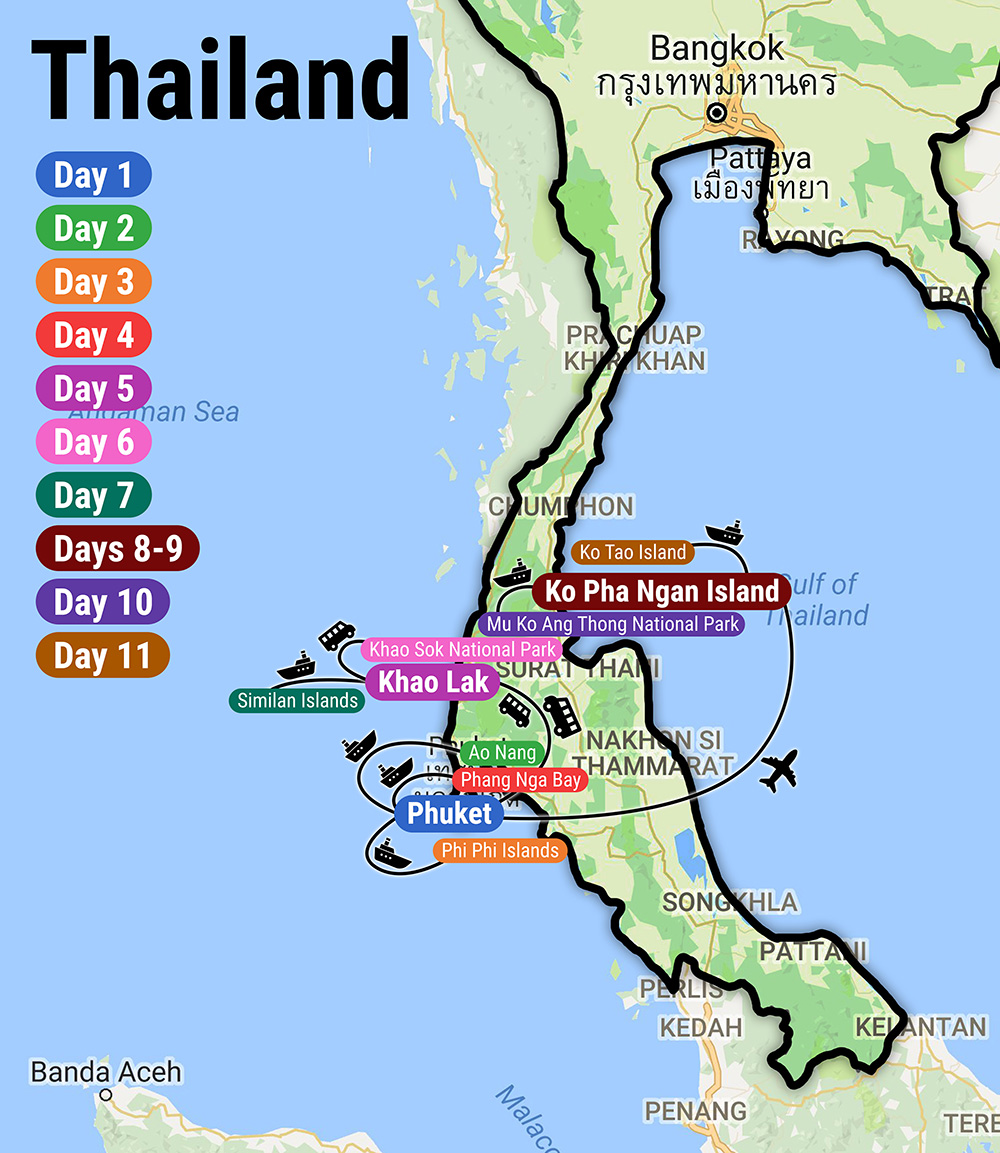 travel south of thailand