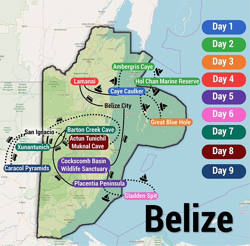 belize travel itinerary 10 days