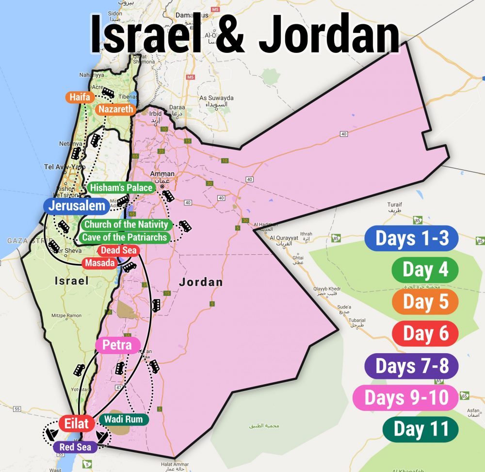 Israel & Jordan: See & Experience it ALL in 10 Days, 1st Class Traveling
