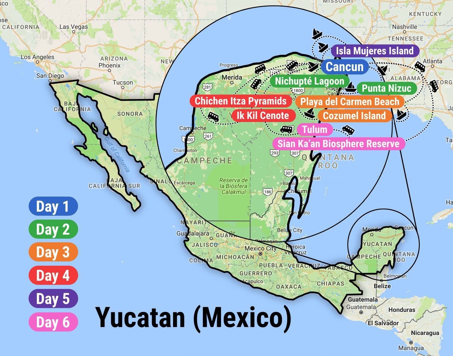 Mexico (Cancun & Yucatan): See & Experience it ALL in 6 Days, 1st Class Traveling