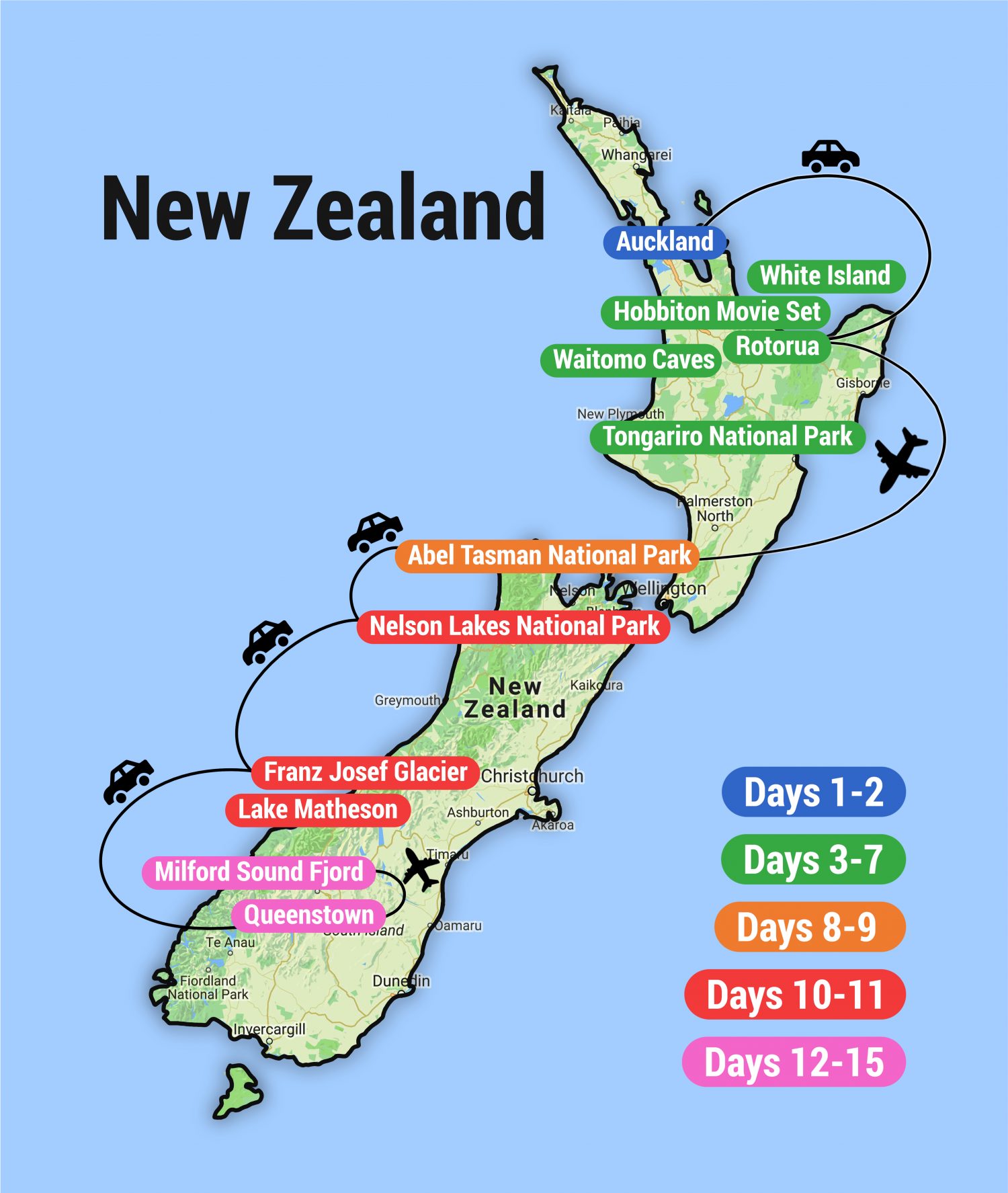 New Zealand: See & Experience it ALL in 11 Days, 1st Class Traveling