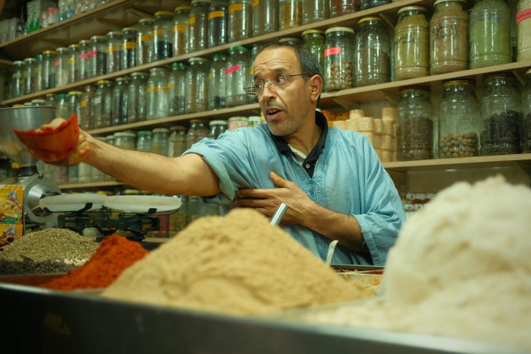 Moroccan spice vendor in Tangier